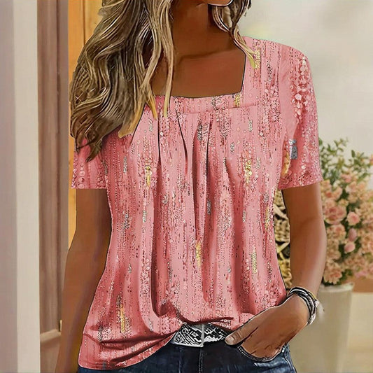 Aurelia Glitter Square-Neck Tee