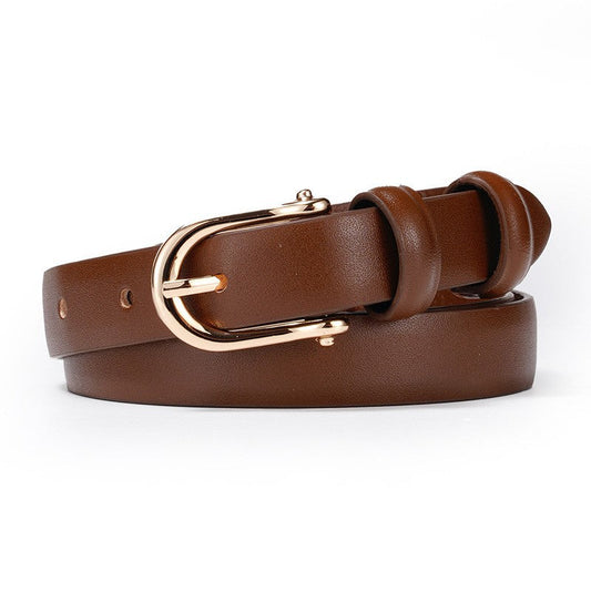 Caelis Slim Cowhide Leather Belt