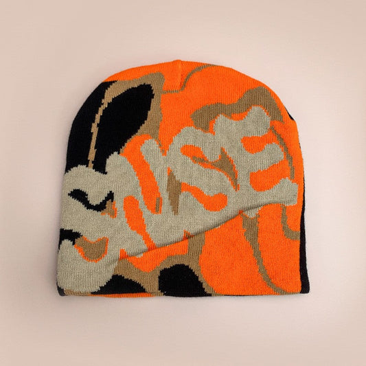 Enver Contrast Jacquard Beanie