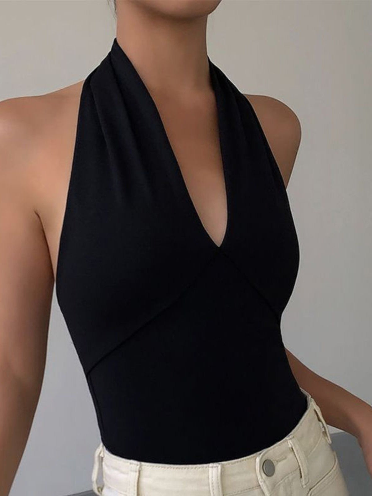 Arlisse Black Halterneck Vest