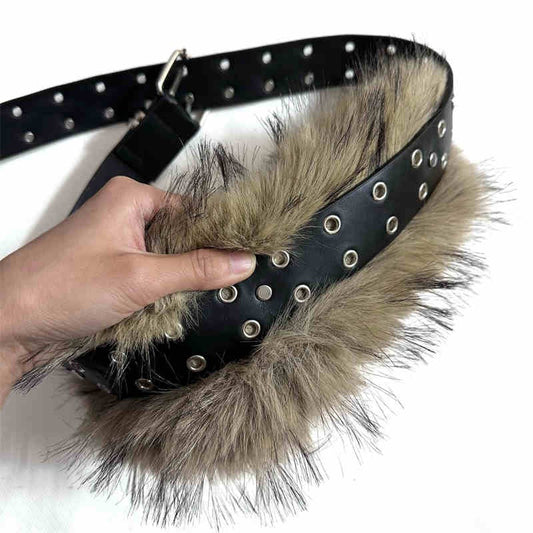 Arvien Fur-Trim Retro Belt