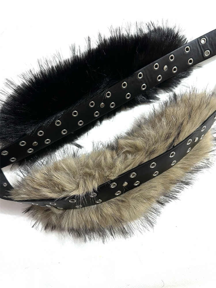 Arvien Fur-Trim Retro Belt