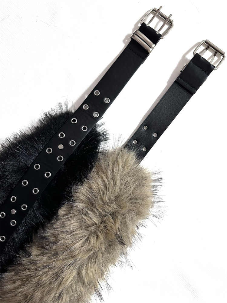 Arvien Fur-Trim Retro Belt