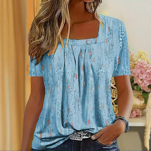 Aurelia Glitter Square-Neck Tee