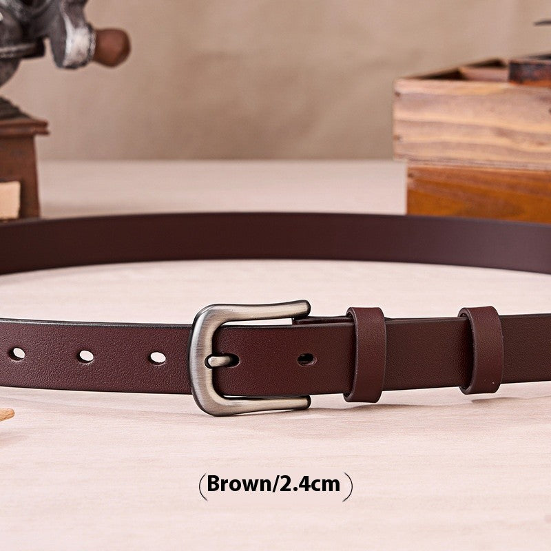 Caelis Leather Pin Buckle Belt