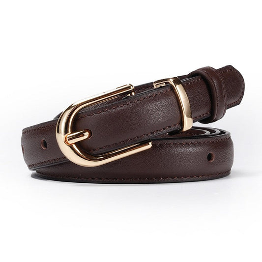 Caelis Slim Cowhide Leather Belt