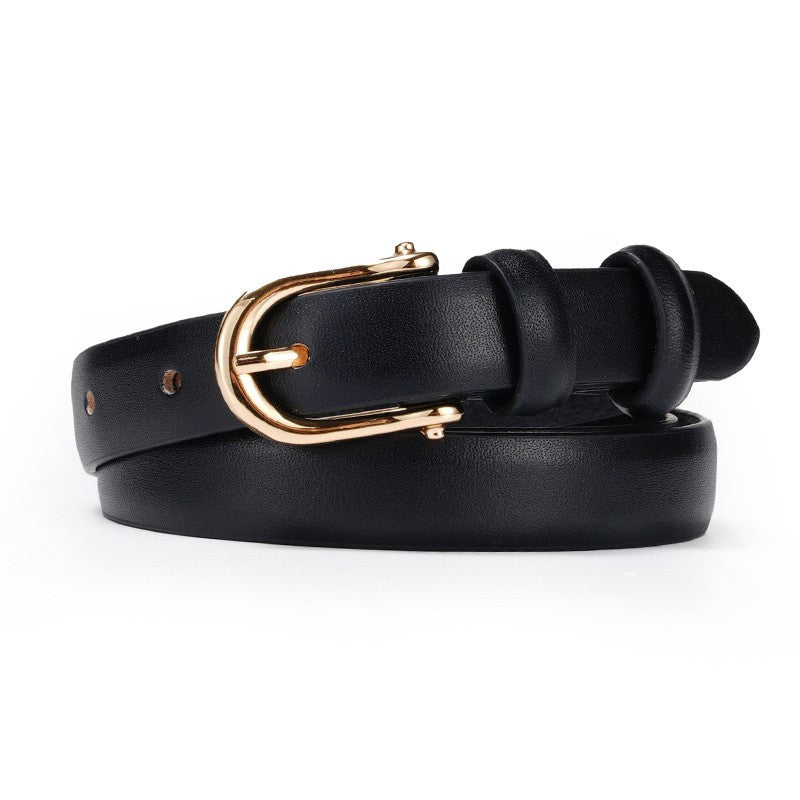 Caelis Slim Cowhide Leather Belt