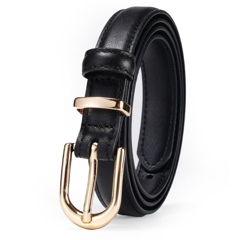 Caelis Slim Cowhide Leather Belt
