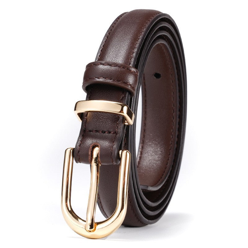 Caelis Slim Cowhide Leather Belt