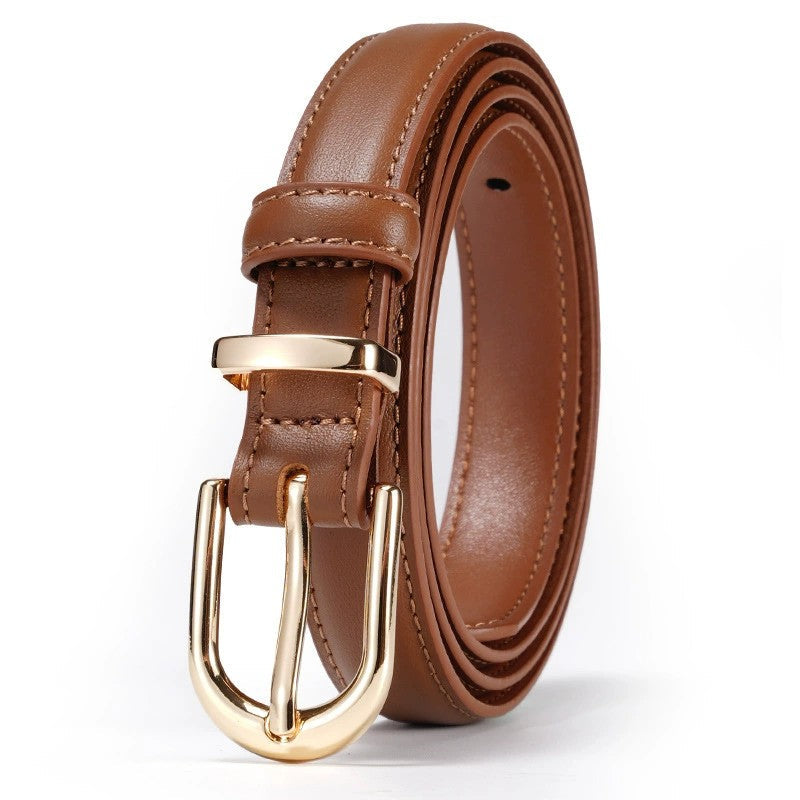 Caelis Slim Cowhide Leather Belt