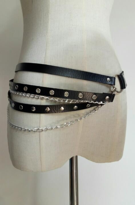 Noire Minimalist Leather Belt