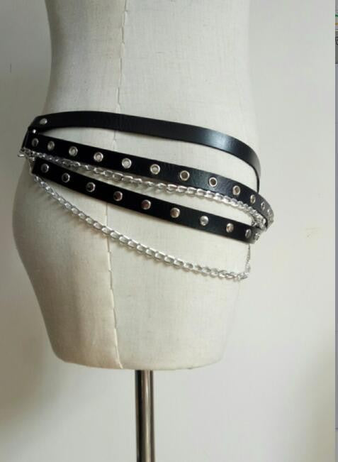 Noire Minimalist Leather Belt