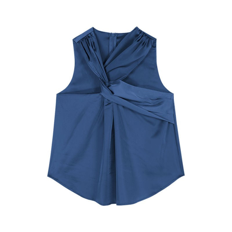 Selene Blue Halter Vest Top