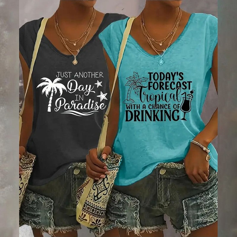 Veyra 2-Pack V-Neck Summer Tanks