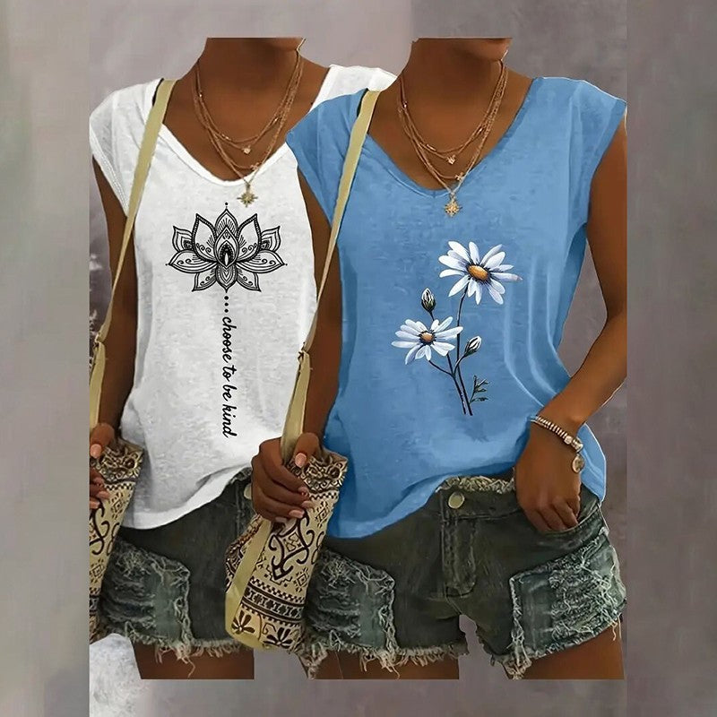 Veyra 2-Pack V-Neck Summer Tanks