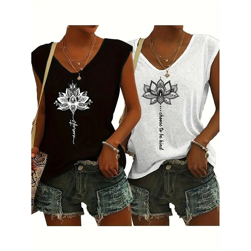 Veyra 2-Pack V-Neck Summer Tanks