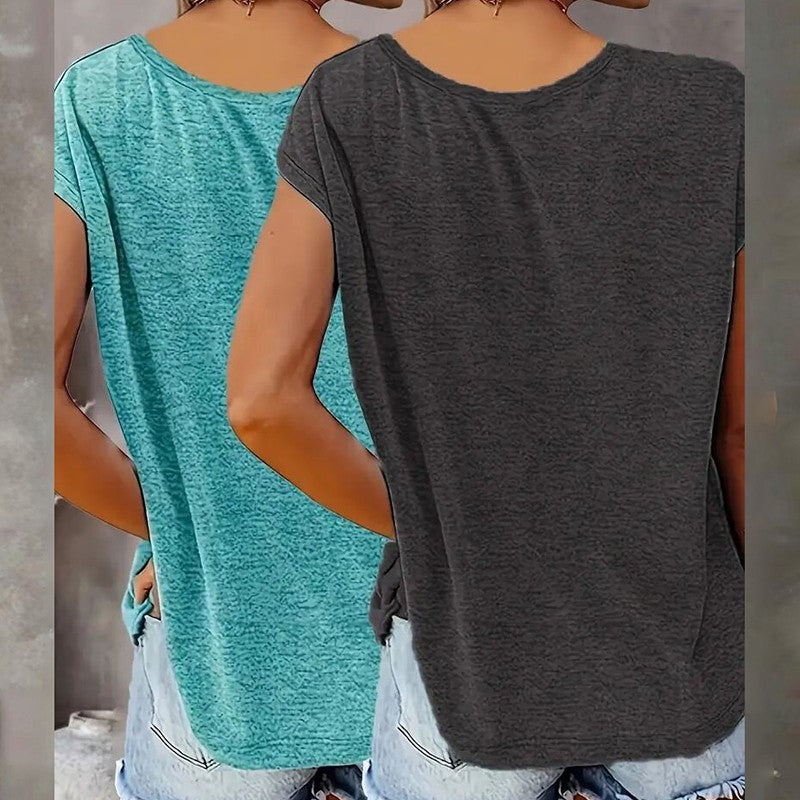 Veyra 2-Pack V-Neck Summer Tanks