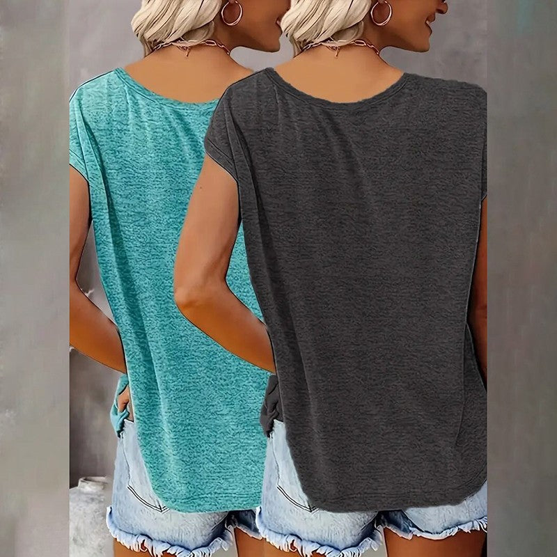 Veyra 2-Pack V-Neck Summer Tanks